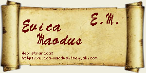 Evica Maoduš vizit kartica